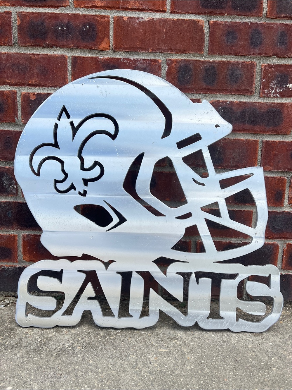 Saints•Helmet•Wall Art•Aluminum•Laser Cut